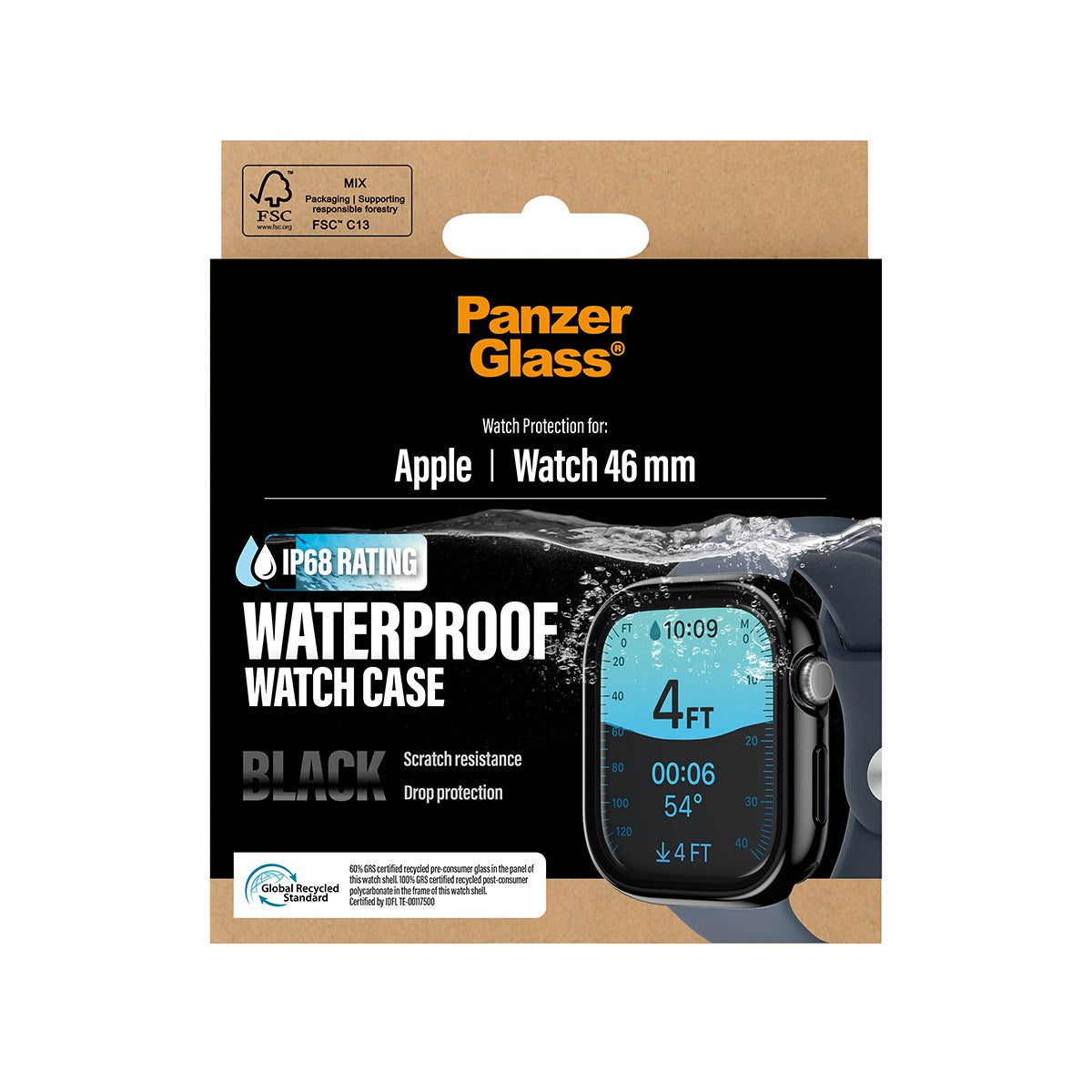 PanzerGlass® Waterproof Full Body Case Black Apple Watch Series 11 | 10 | 46mm