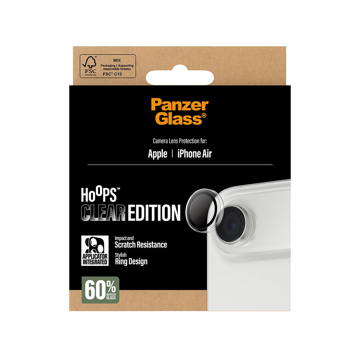 PanzerGlass® Hoops® Camera Lens Protector Transparent iPhone Air