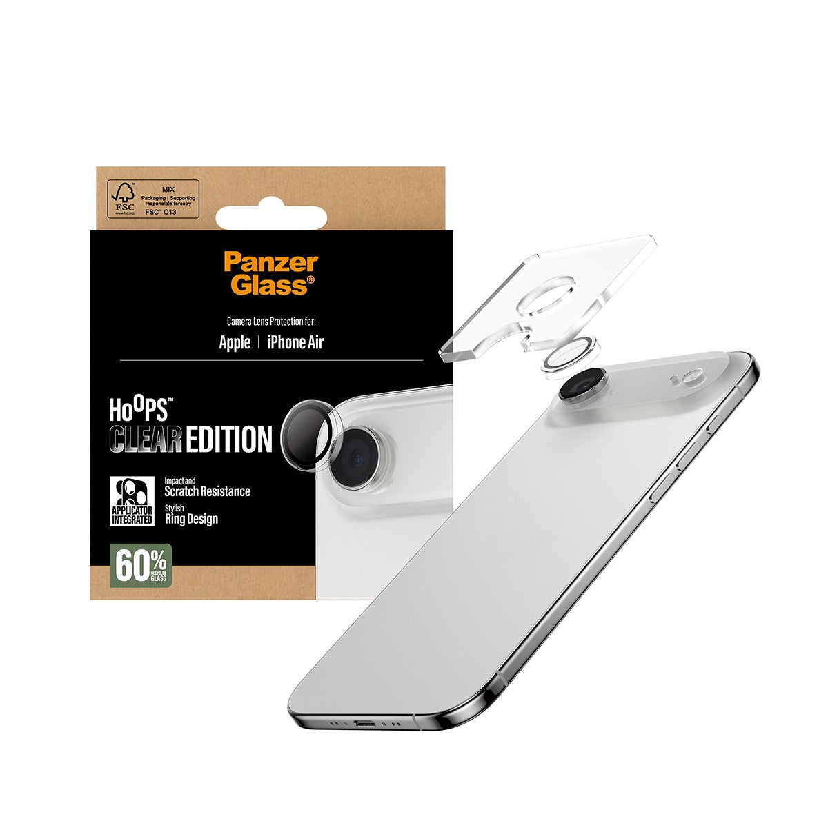 PanzerGlass® Hoops® Camera Lens Protector Transparent iPhone Air