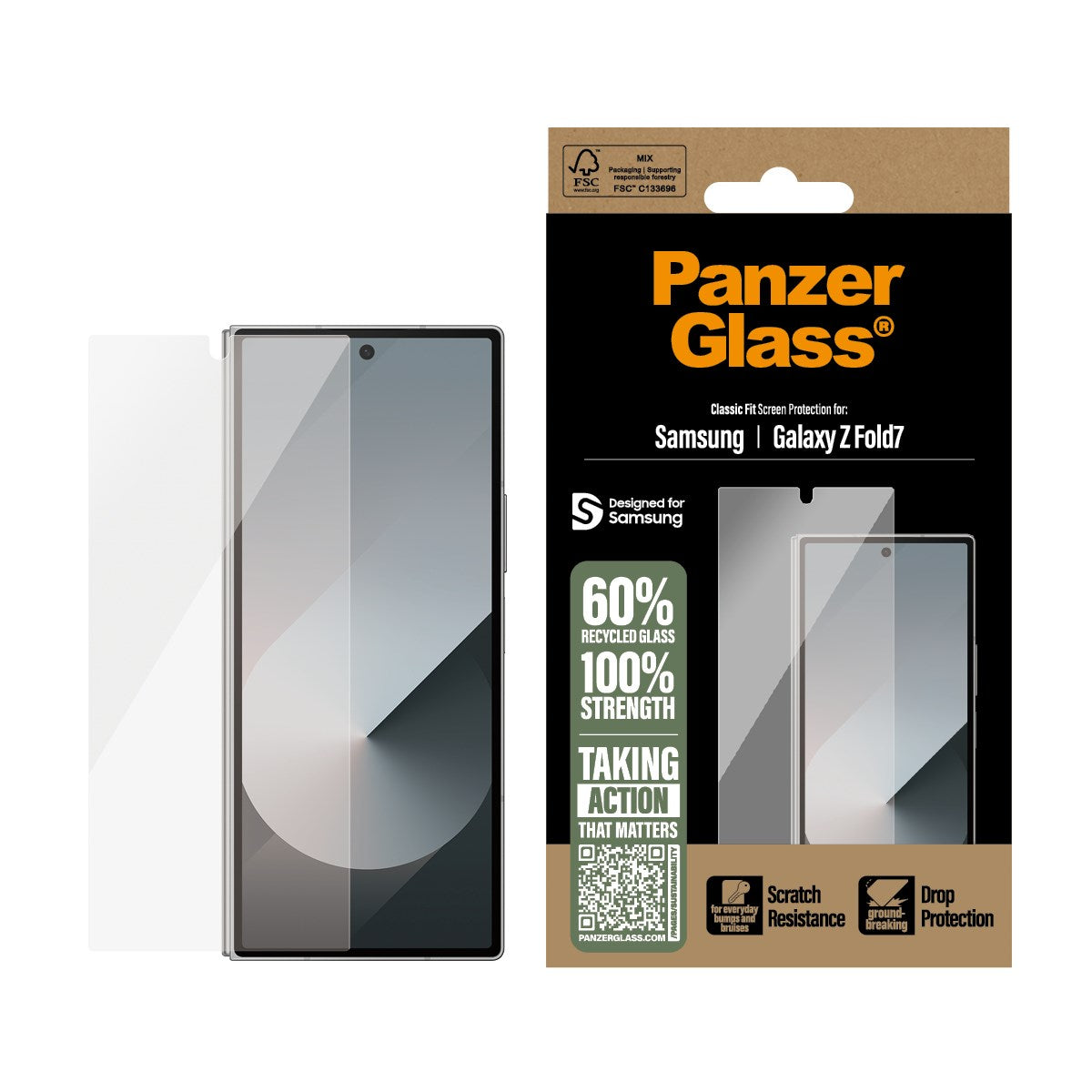 PanzerGlass® Screen Protector Samsung Galaxy Z Fold7 | Classic Fit