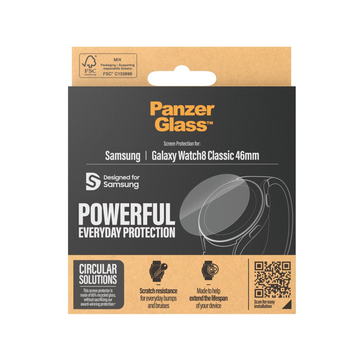 PanzerGlass® Screen Protector Samsung Galaxy Watch8 Classic 46mm