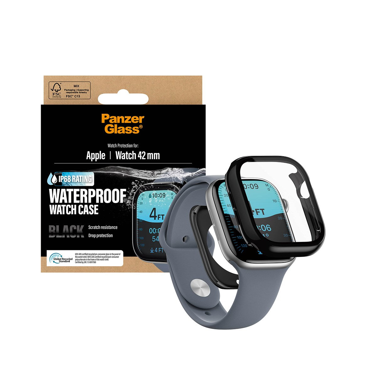 PanzerGlass® Waterproof Full Body Case Black Apple Watch Series 11 | 10 | 42mm