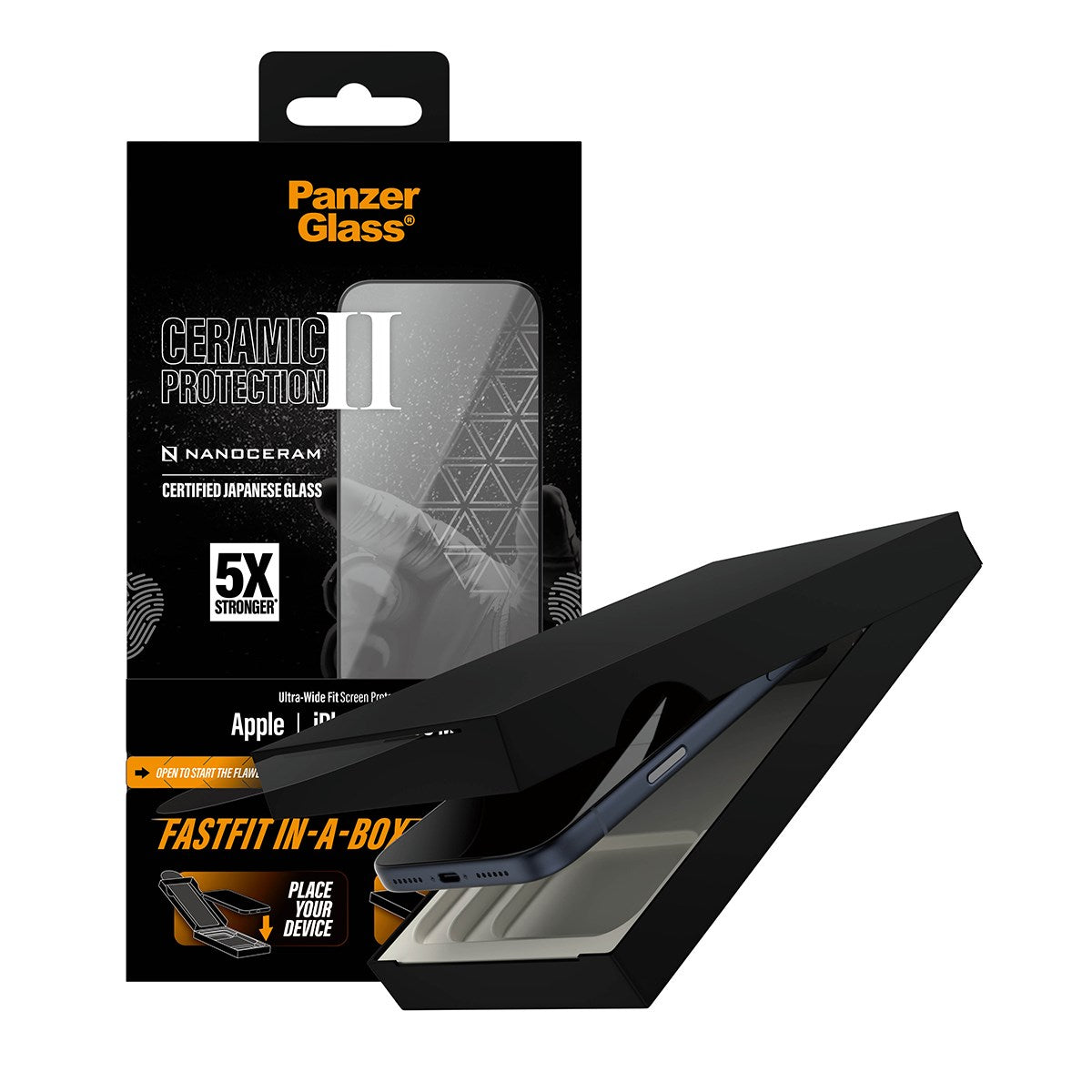 PanzerGlass® Ceramic Screen Protector iPhone 17 Pro Max | Ultra-Wide Fit w. FASTFIT IN-A-BOX