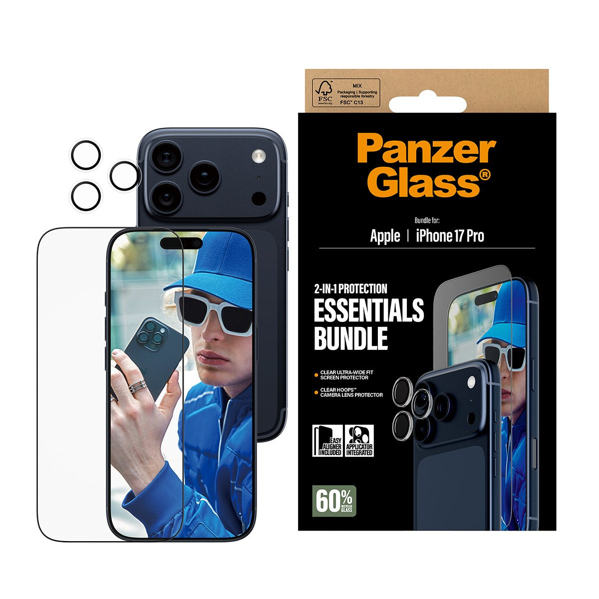PanzerGlass® 2-in-1 Essentials Bundle iPhone 17 Pro