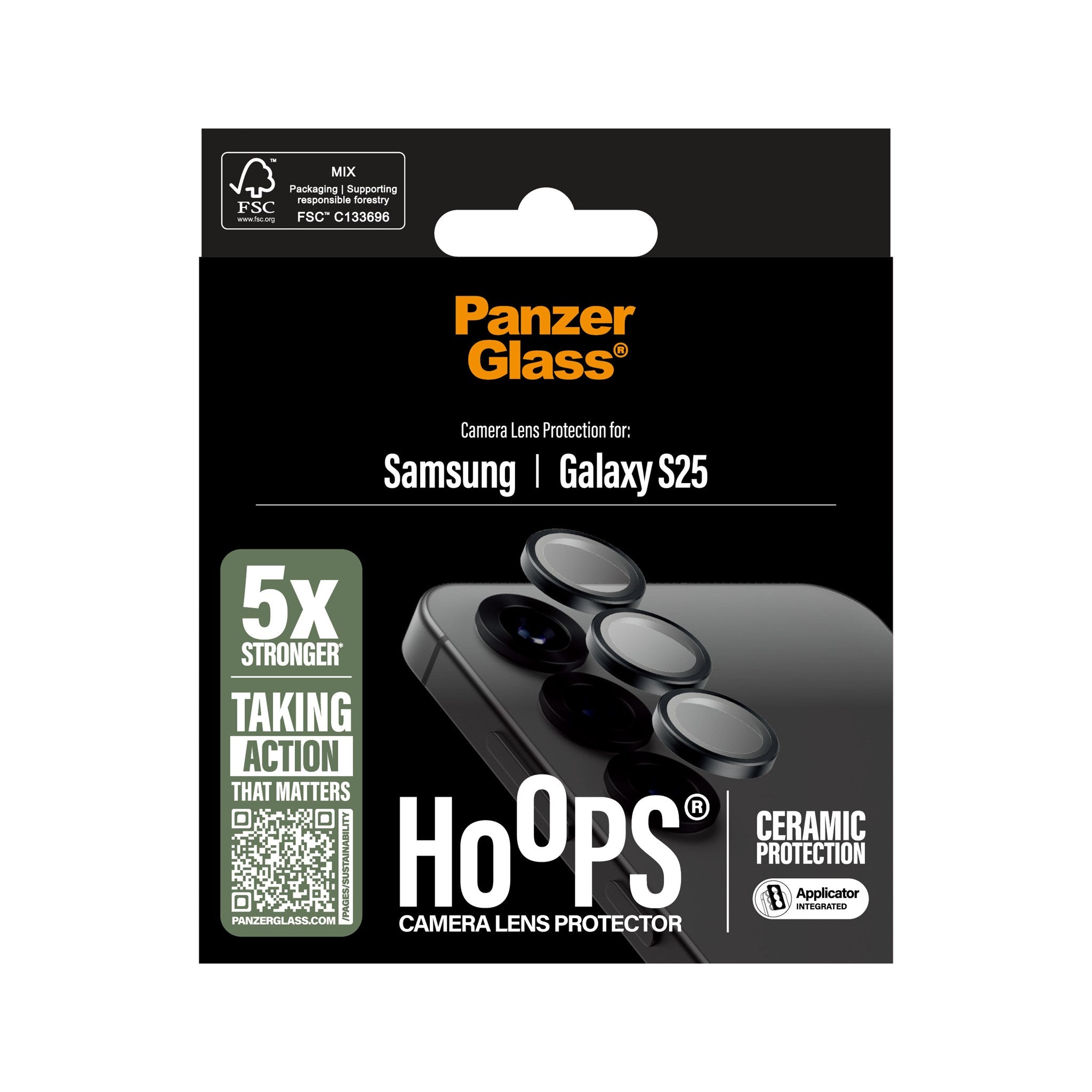 PanzerGlass® Hoops® Ceramic Camera Lens Protector Samsung Galaxy S25