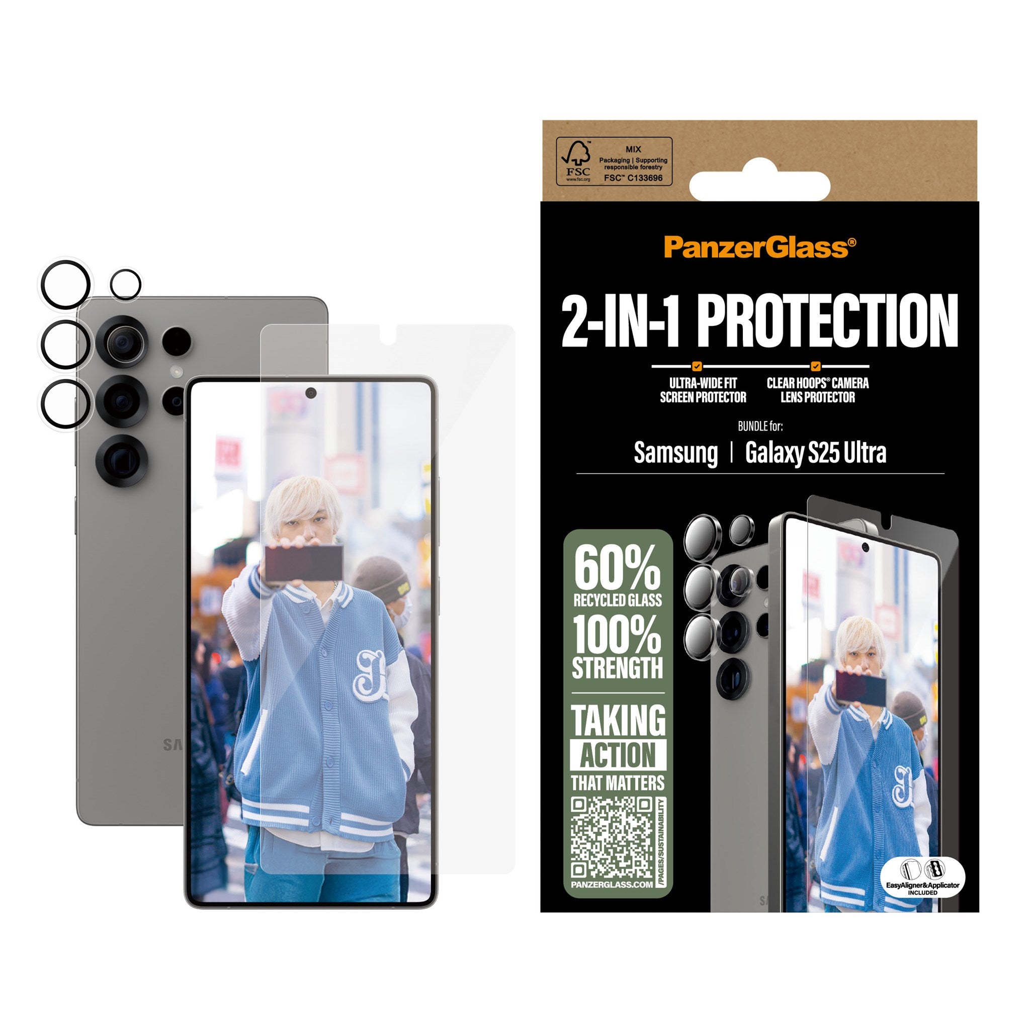 PanzerGlass® 2-in-1 Protection Bundle Samsung Galaxy S25 Ultra