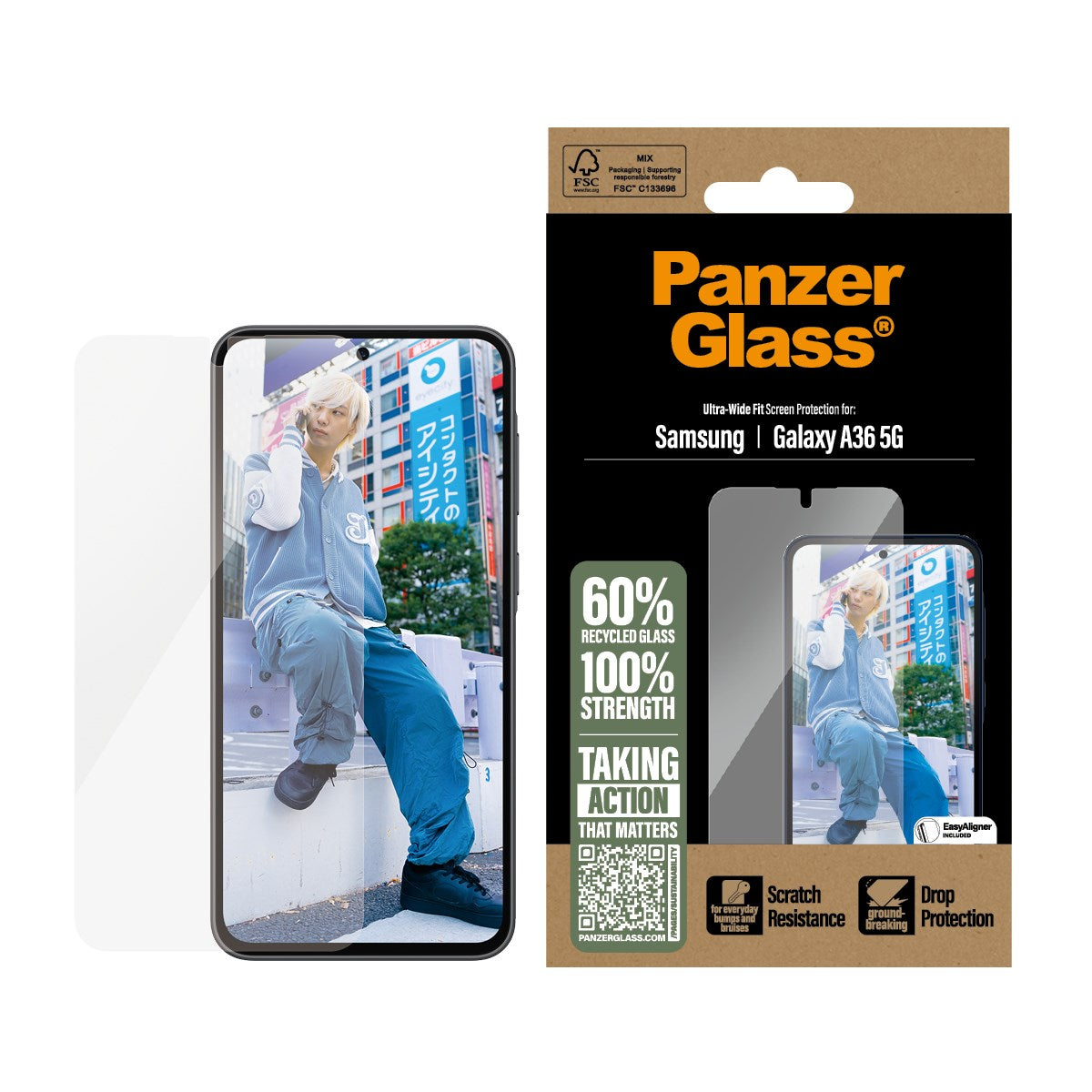PanzerGlass® Screen Protector Samsung Galaxy A36 5G | Ultra-Wide Fit