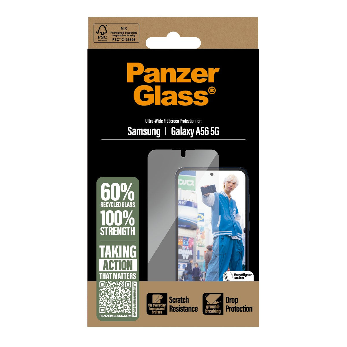 PanzerGlass® Screen Protector Samsung Galaxy A56 5G | Ultra-Wide Fit w. EasyAligner