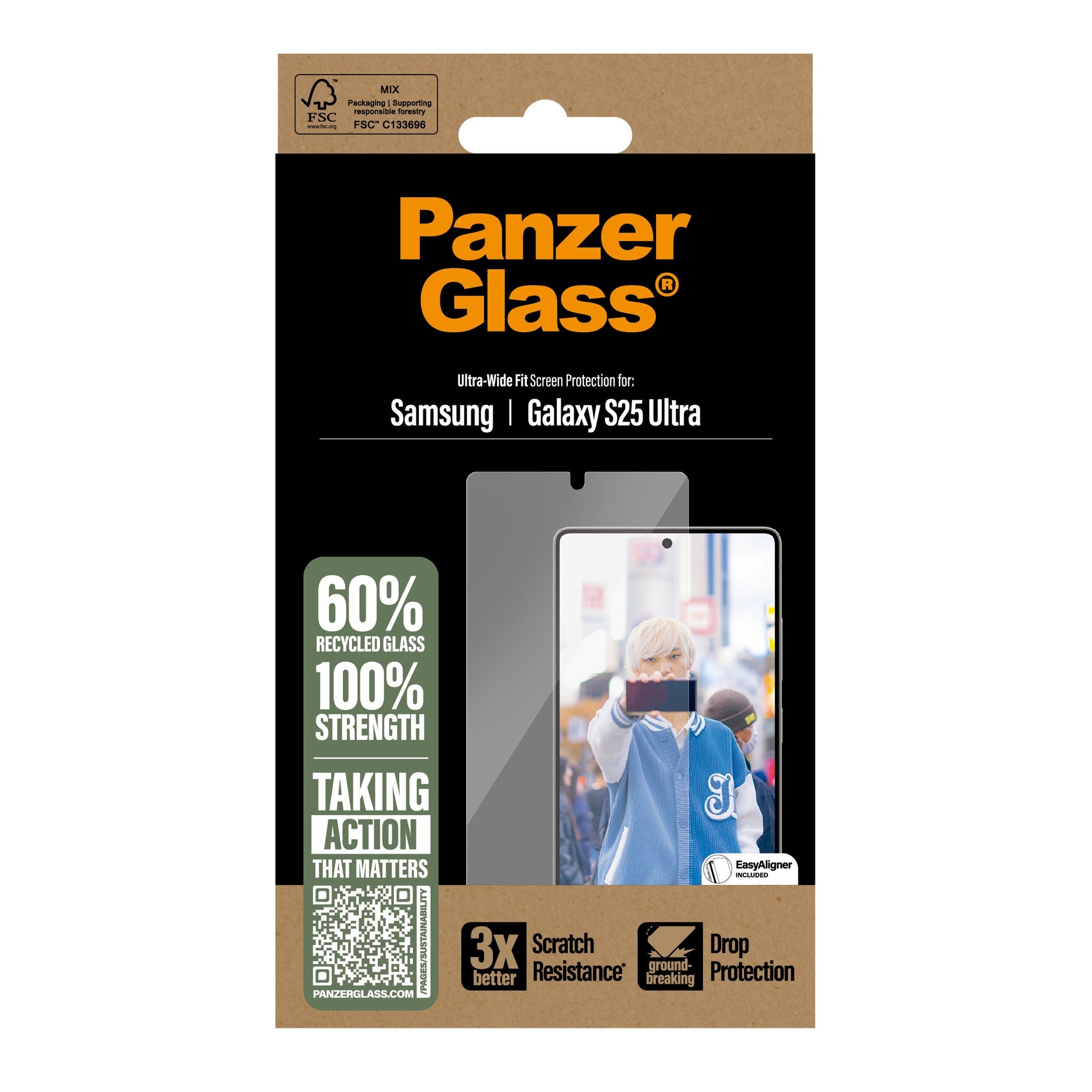 PanzerGlass® Screen Protector Samsung Galaxy S25 Ultra | Ultra-Wide Fit