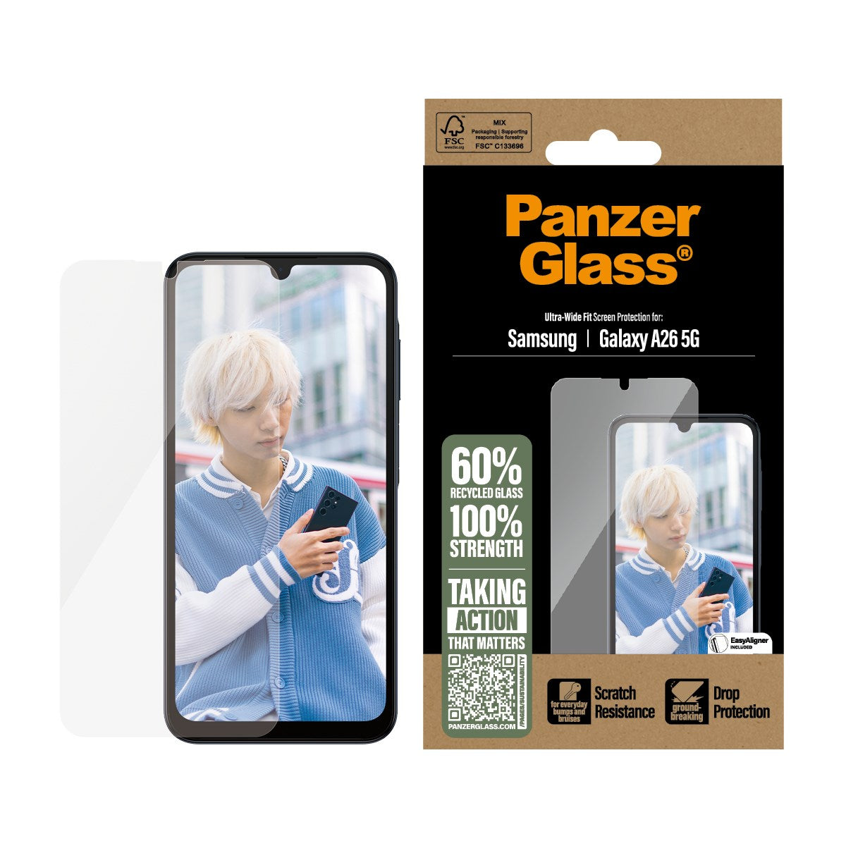 PanzerGlass® Screen Protector Samsung Galaxy A26 5G | Ultra-Wide Fit