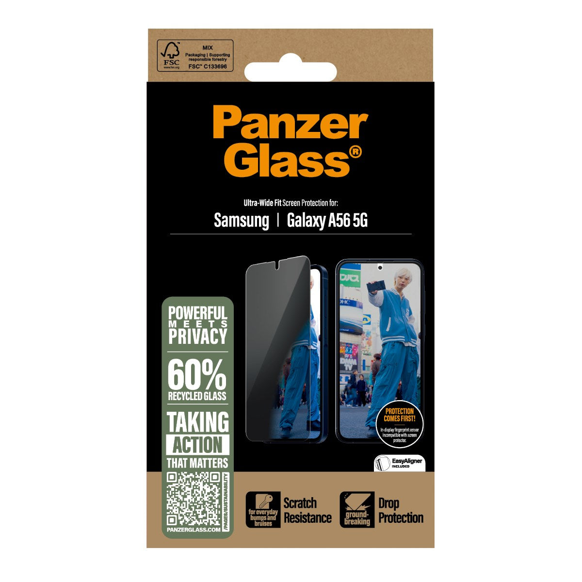 PanzerGlass® Privacy Screen Protector Samsung Galaxy A56 5G | Ultra-Wide Fit