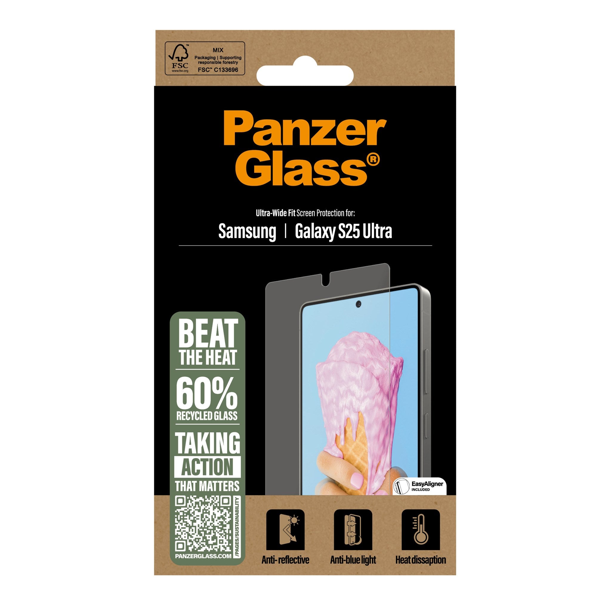 PanzerGlass® All-in-One Screen Protector Samsung Galaxy S25 Ultra | Ultra Wide Fit