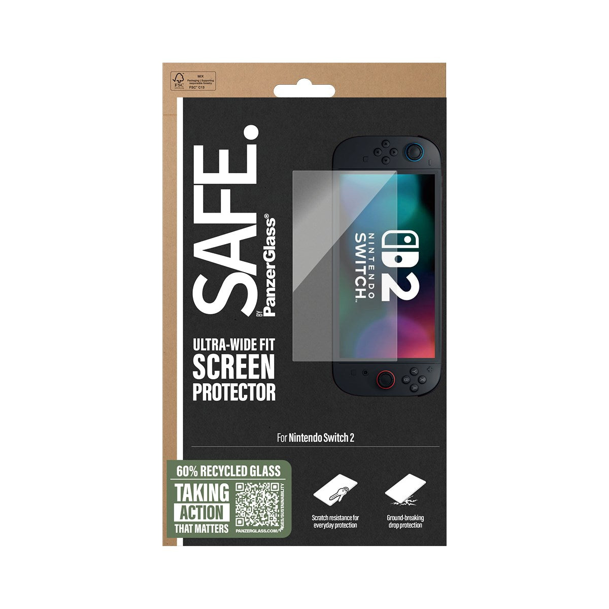 SAFE. by PanzerGlass® Screen Protector Nintendo Switch 2 | Ultra-Wide Fit