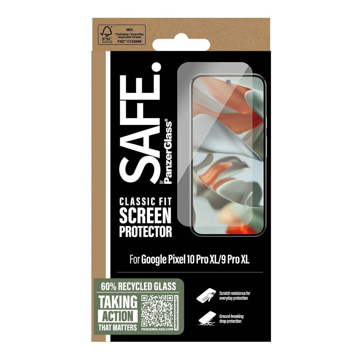 SAFE. by PanzerGlass® Screen Protector Google Pixel 10 Pro XL | 9 Pro XL | Classic Fit