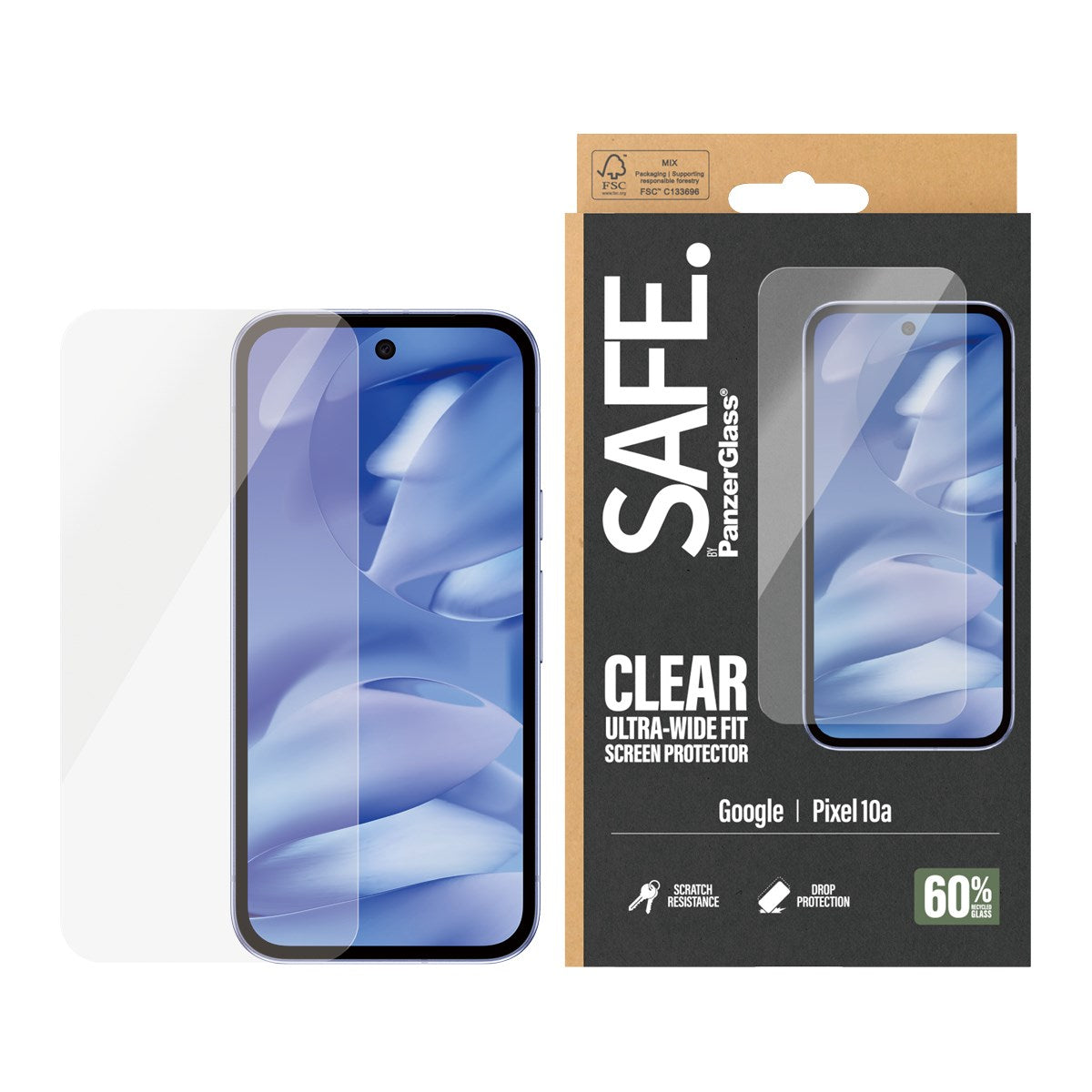 SAFE. by PanzerGlass® Screen Protector Google Pixel 10a 5G | Ultra-Wide Fit
