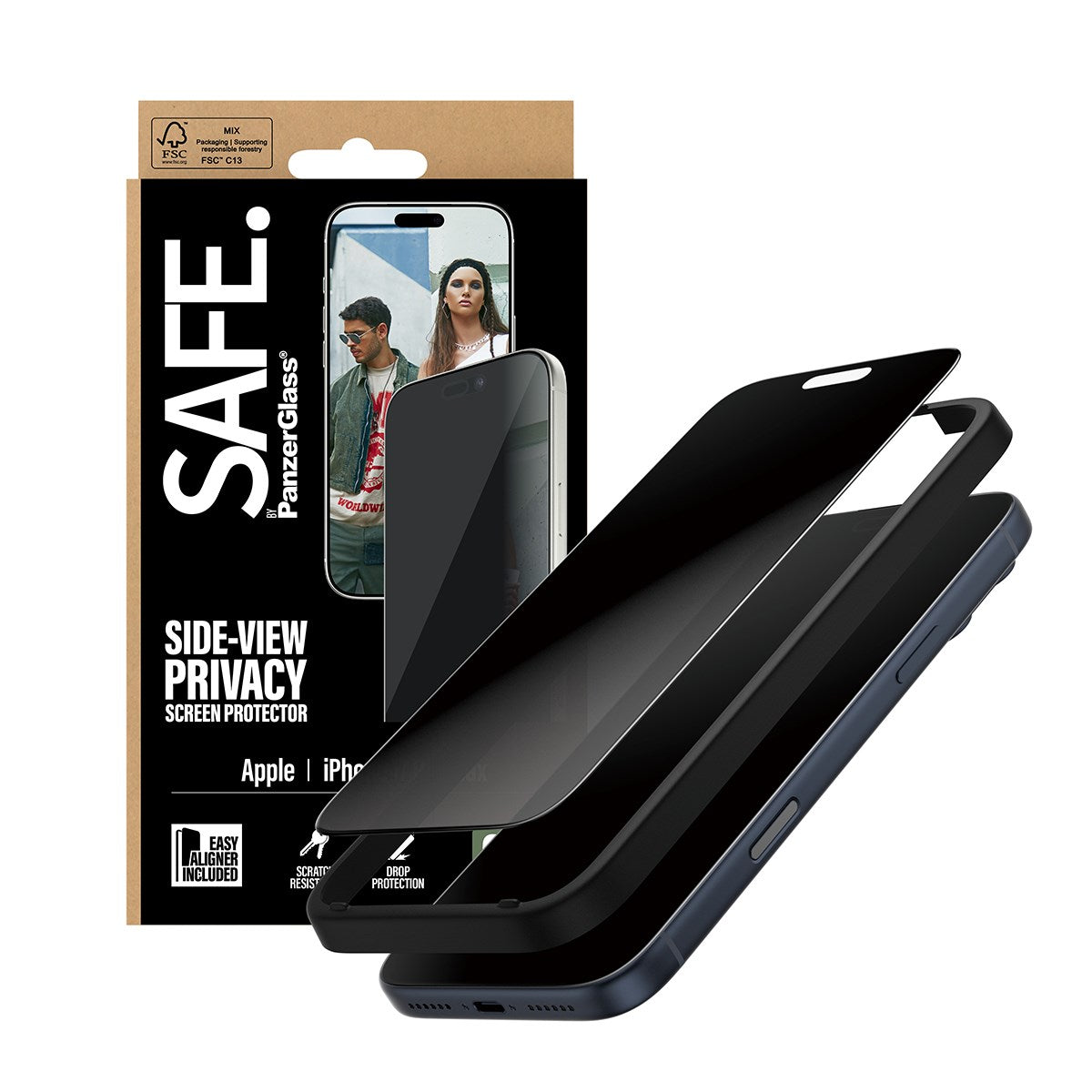 SAFE. by PanzerGlass® Privacy Screen Protector iPhone 17 Pro Max | Ultra-Wide Fit w. EasyAligner