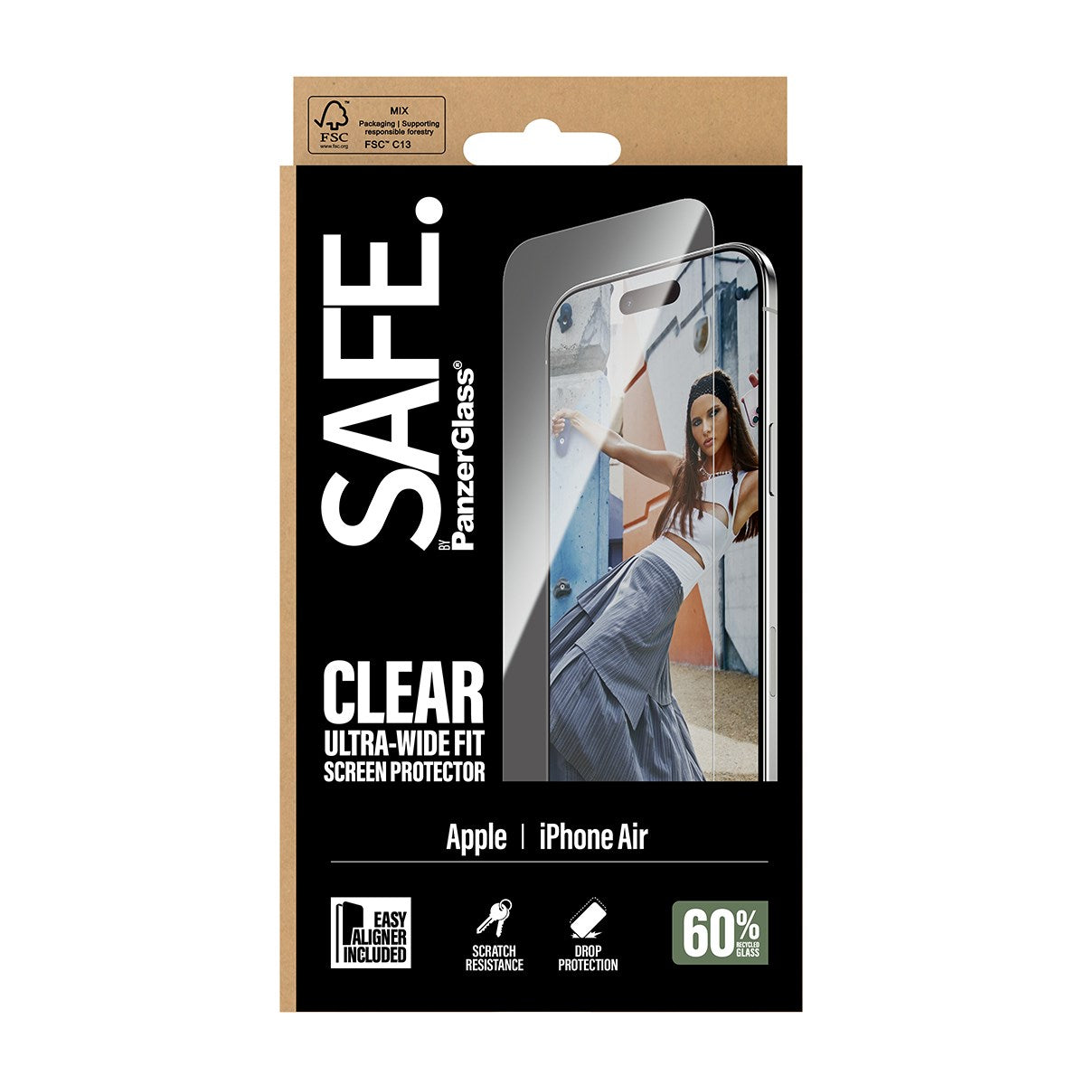 SAFE. by PanzerGlass® Screen Protector iPhone Air | Ultra-Wide Fit w. EasyAligner