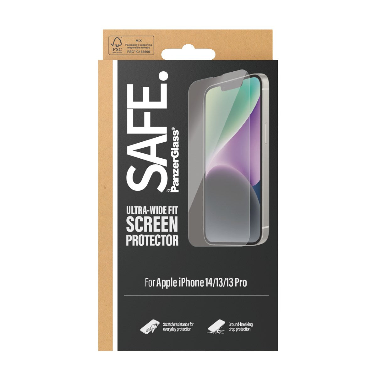 SAFE. by PanzerGlass® Screen Protector iPhone 14 | 13 | 13 Pro | Ultra-Wide Fit