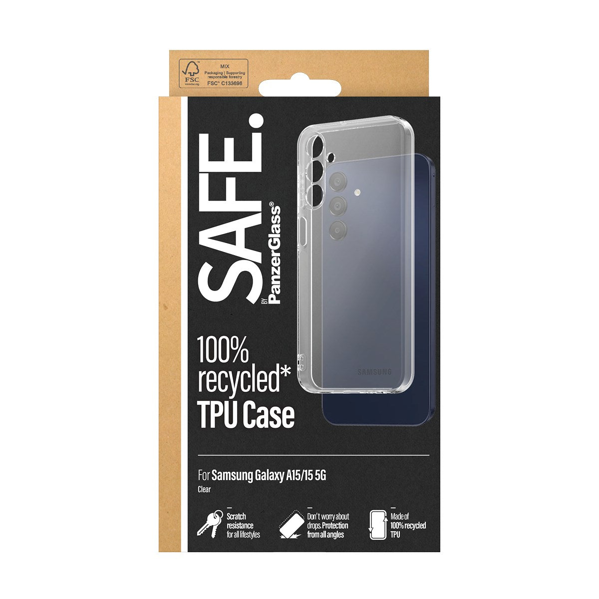 SAFE. by PanzerGlass® TPU Case Samsung Galaxy A15 | A15 5G | Transparent