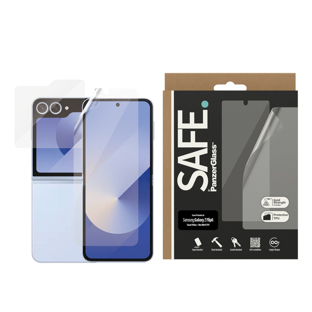 SAFE. by PanzerGlass® Screen Protector Samsung Galaxy Z Flip6 | Glass & Film