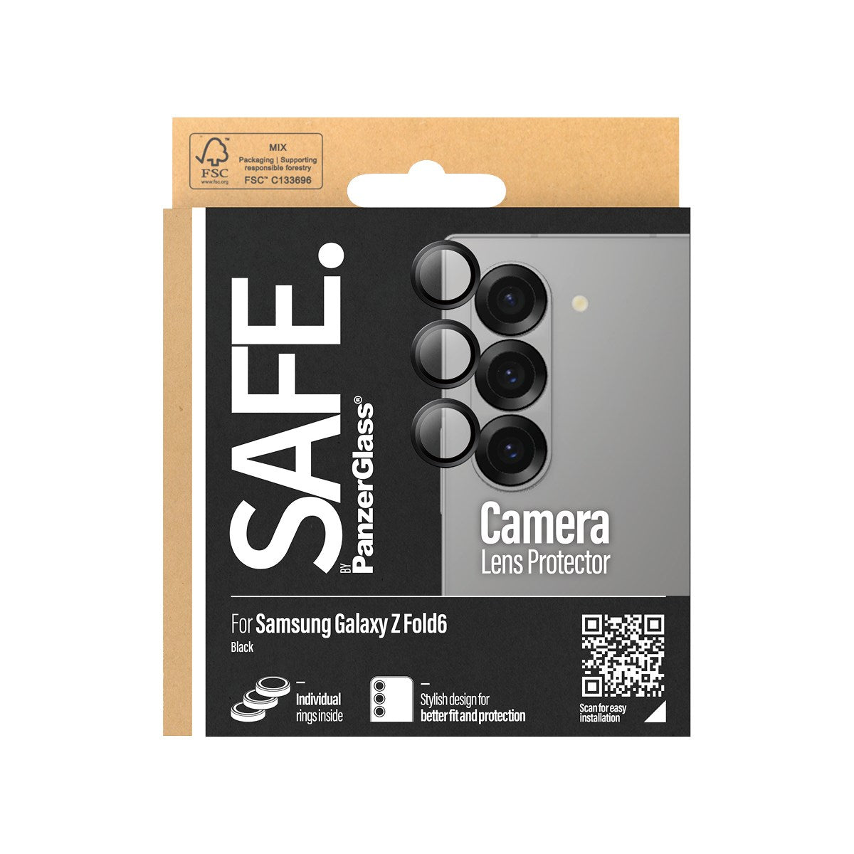 SAFE. by PanzerGlass® Camera Lens Protector Black for Samsung Galaxy Z Fold6