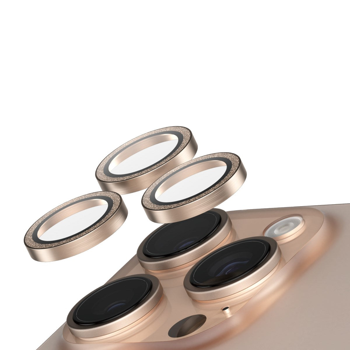 SAFE. by PanzerGlass® Camera Lens Protector Glitter Gold iPhone 16 Pro | 16 Pro Max