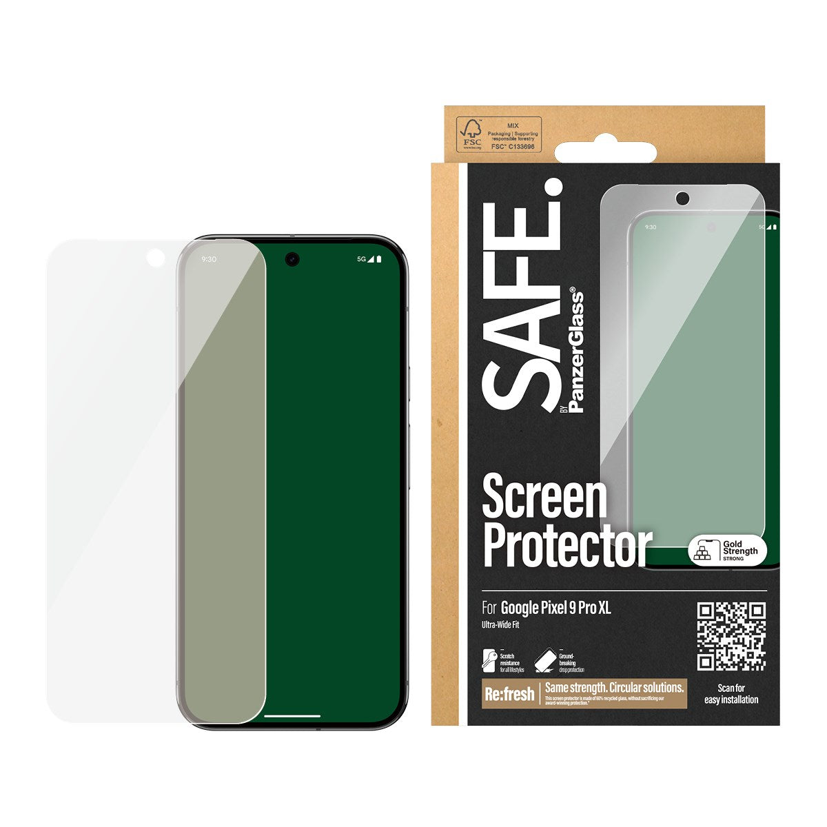 SAFE. by PanzerGlass® Screen Protector Google Pixel 9 Pro XL | Ultra-Wide Fit