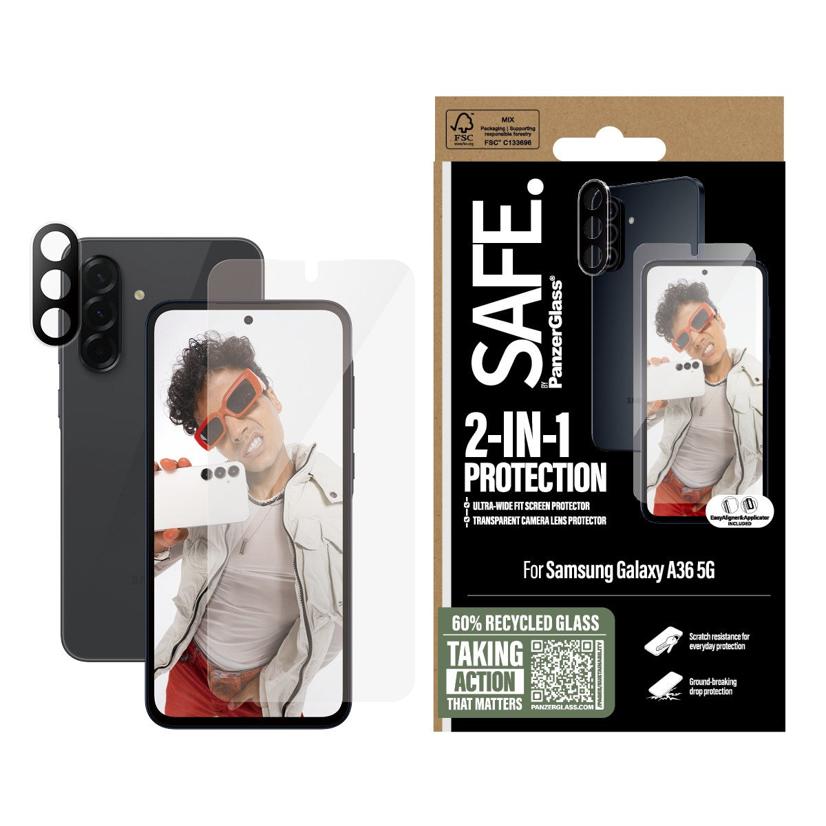 SAFE. by PanzerGlass® 2-in-1 Bundle Samsung Galaxy A36 5G