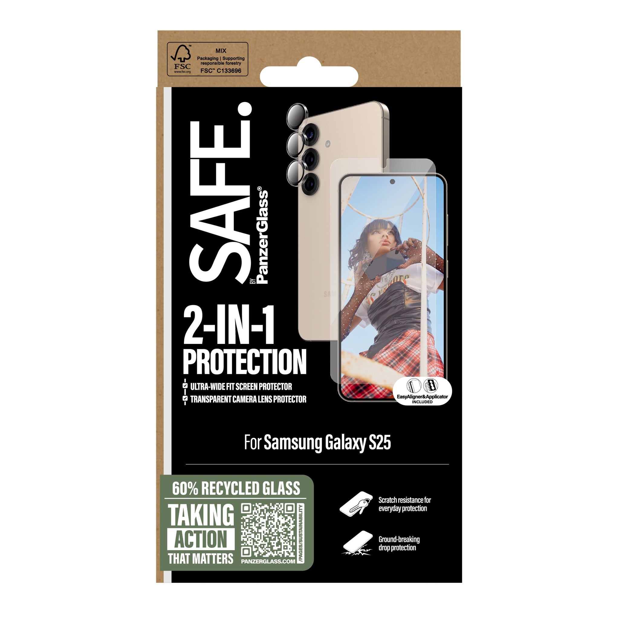 SAFE. by PanzerGlass® 2-in-1 Bundle Samsung Galaxy S25