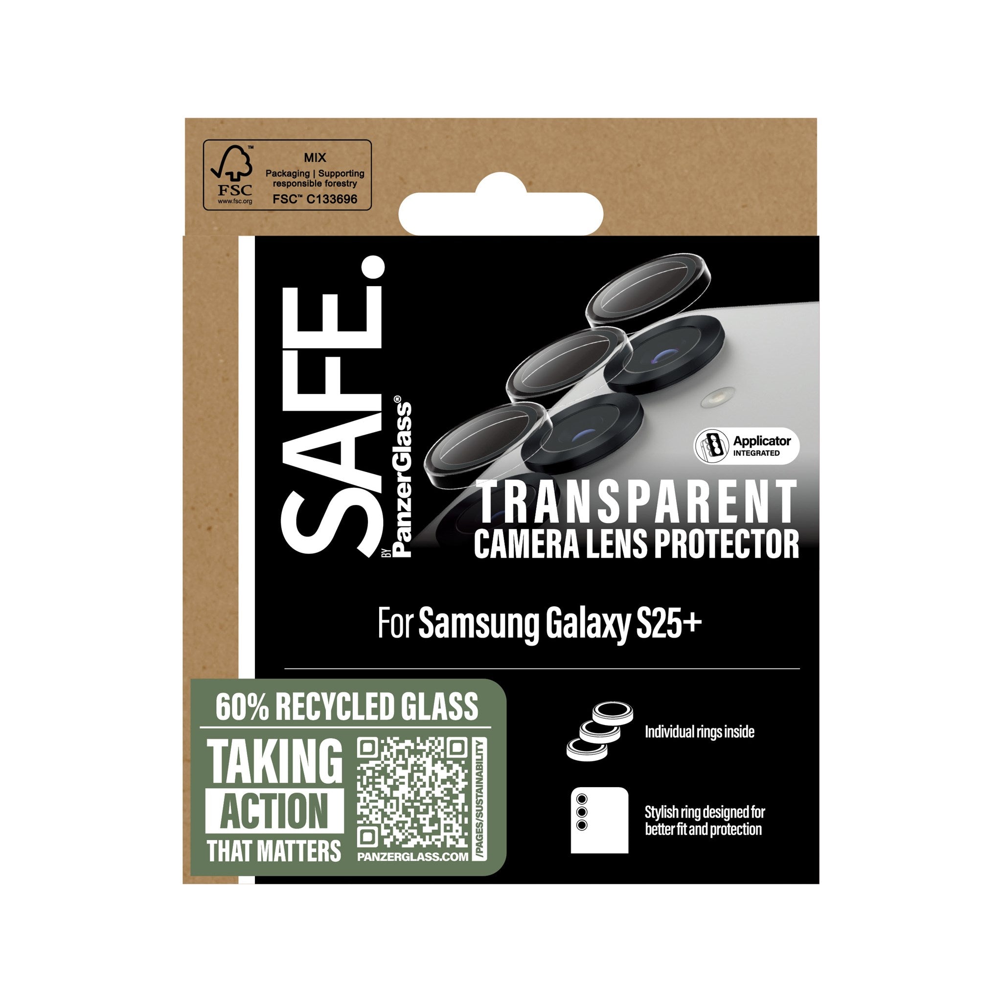 SAFE. by PanzerGlass® Camera Lens Protector Transparent Samsung Galaxy S25+