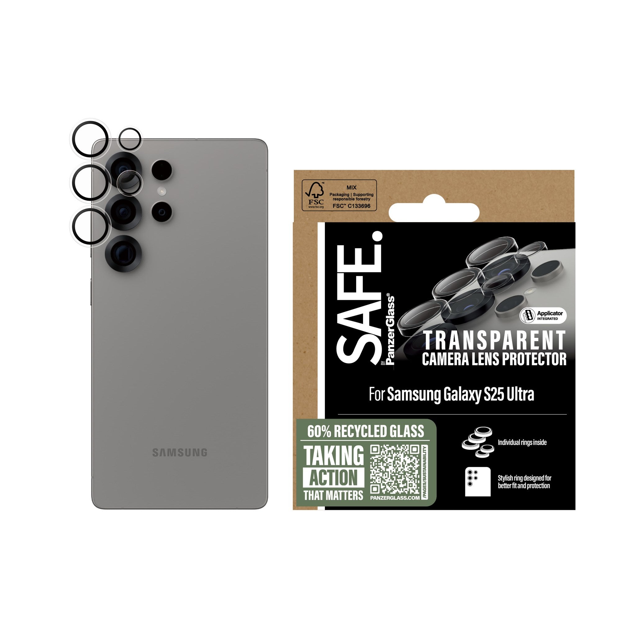 SAFE. by PanzerGlass® Camera Lens Protector Transparent Samsung Galaxy S25 Ultra