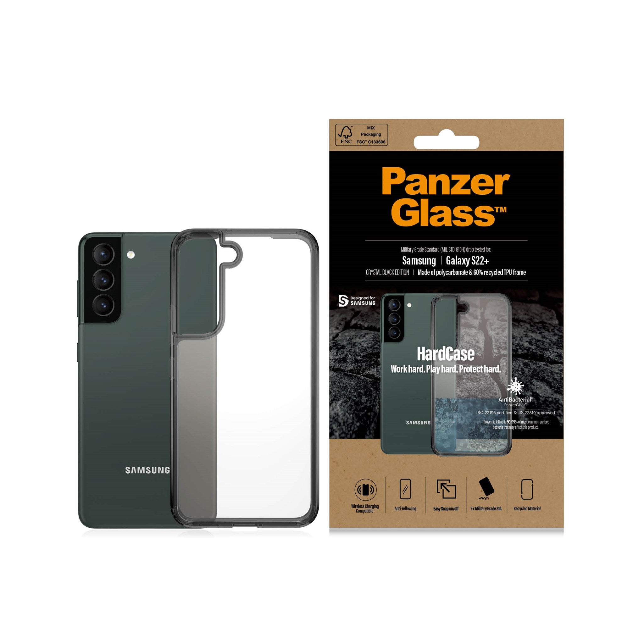 PanzerGlass® HardCase Samsung Galaxy S22+ - Smokey Black