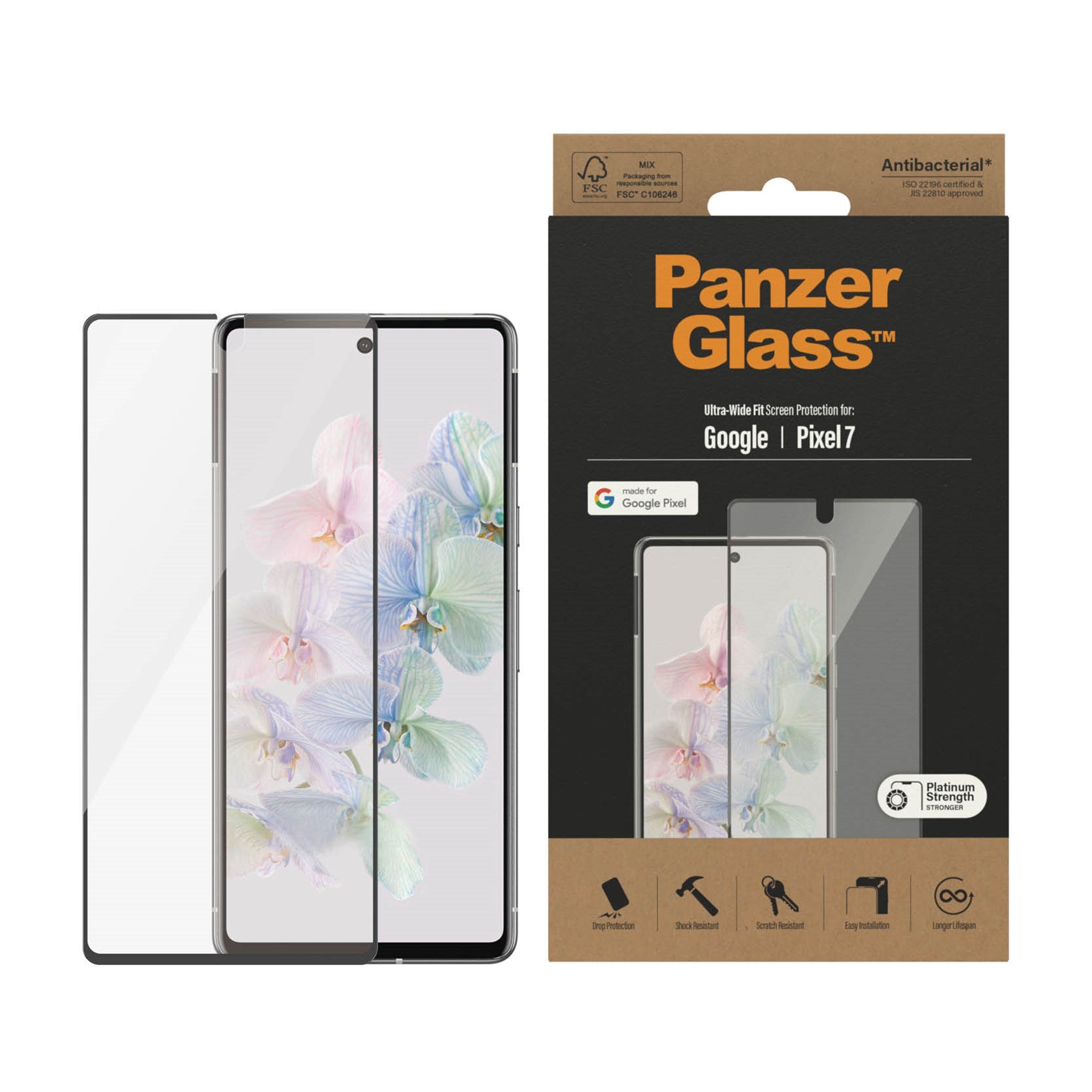 PanzerGlass® Screen Protector Google Pixel 7 | Ultra-Wide Fit
