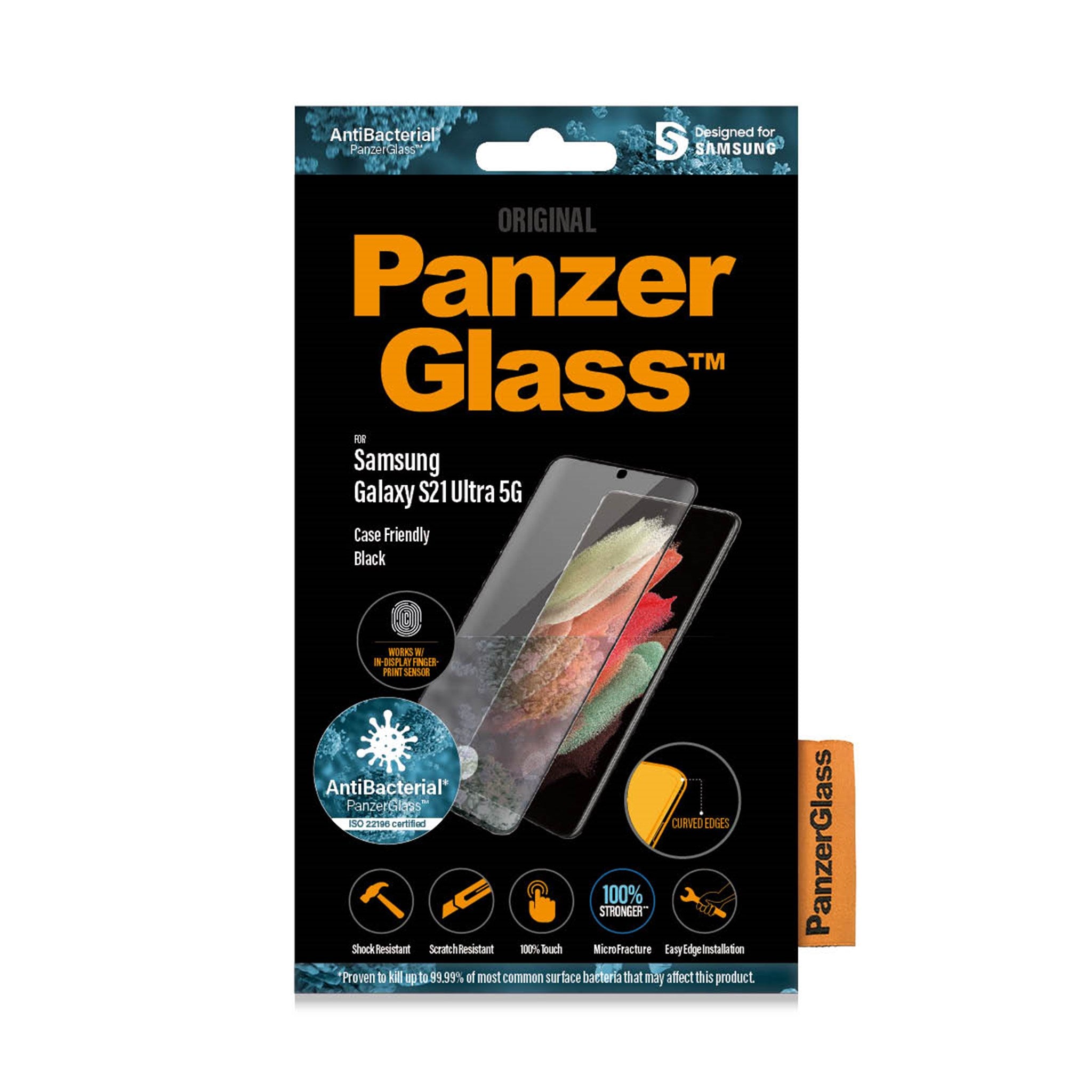 PanzerGlass Case Friendly - Protection d'écran - verre trempé pour Galaxy S21  Ultra 5G - transparent