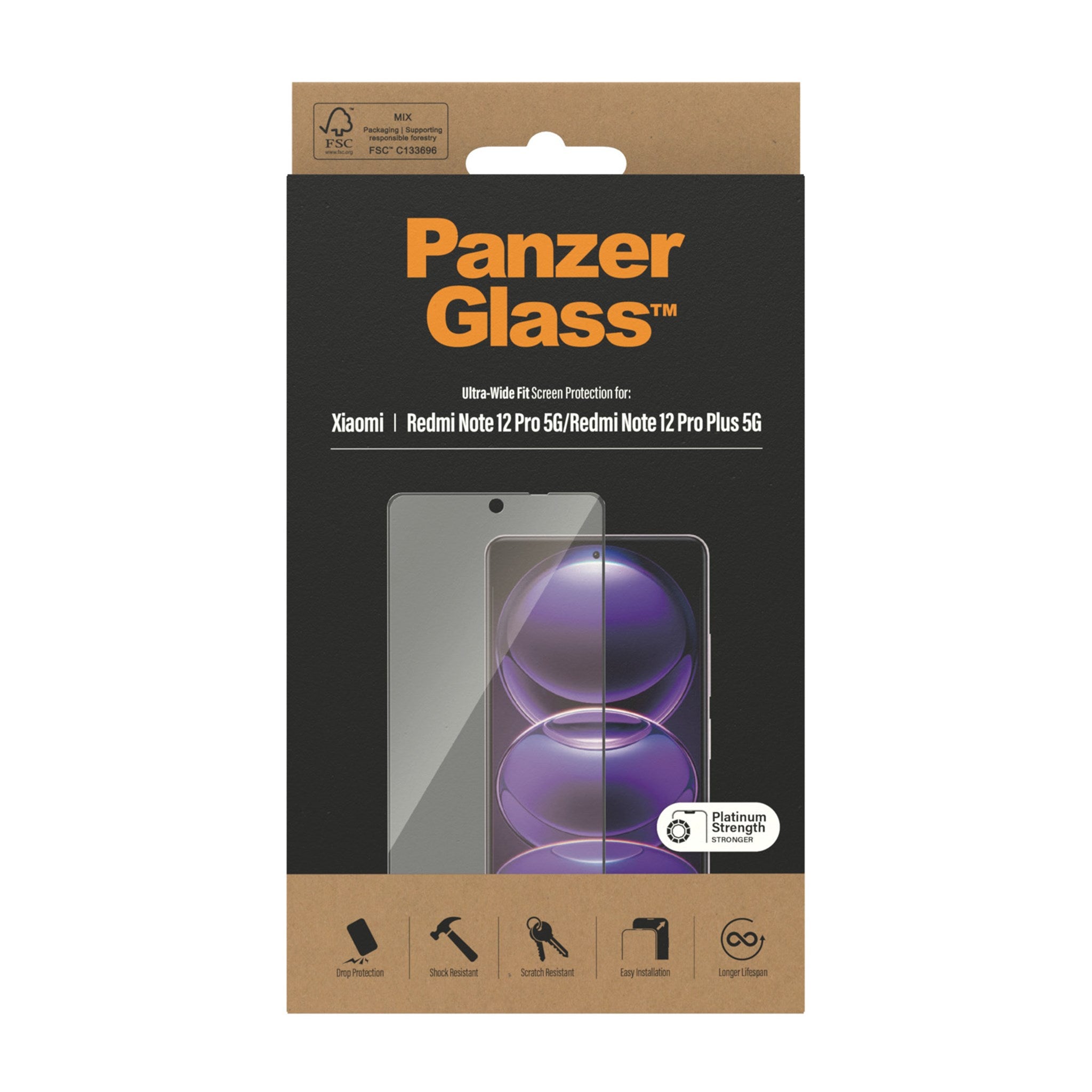PanzerGlass® Screen Protector Xiaomi Redmi Note 12 Pro | 12 Pro Plus | Poco X5 Pro | Ultra-Wide Fit 3