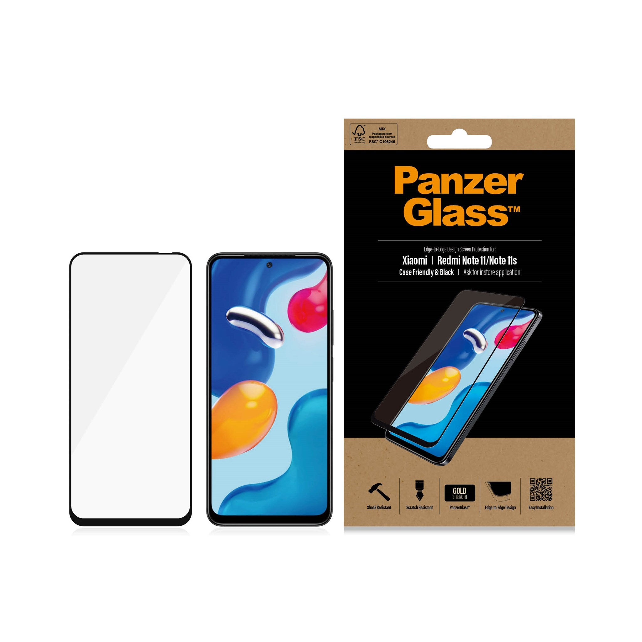 PanzerGlass® Screen Protector Xiaomi Redmi Note 12S | 11 | 11S 3